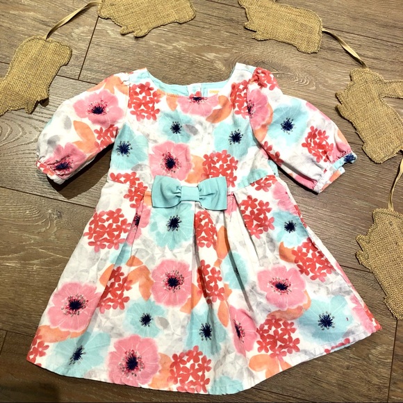🐇 Gymboree Girls Pastel Floral Easter Dress Sz 18-24 Month EUC No wear - Picture 1 of 10